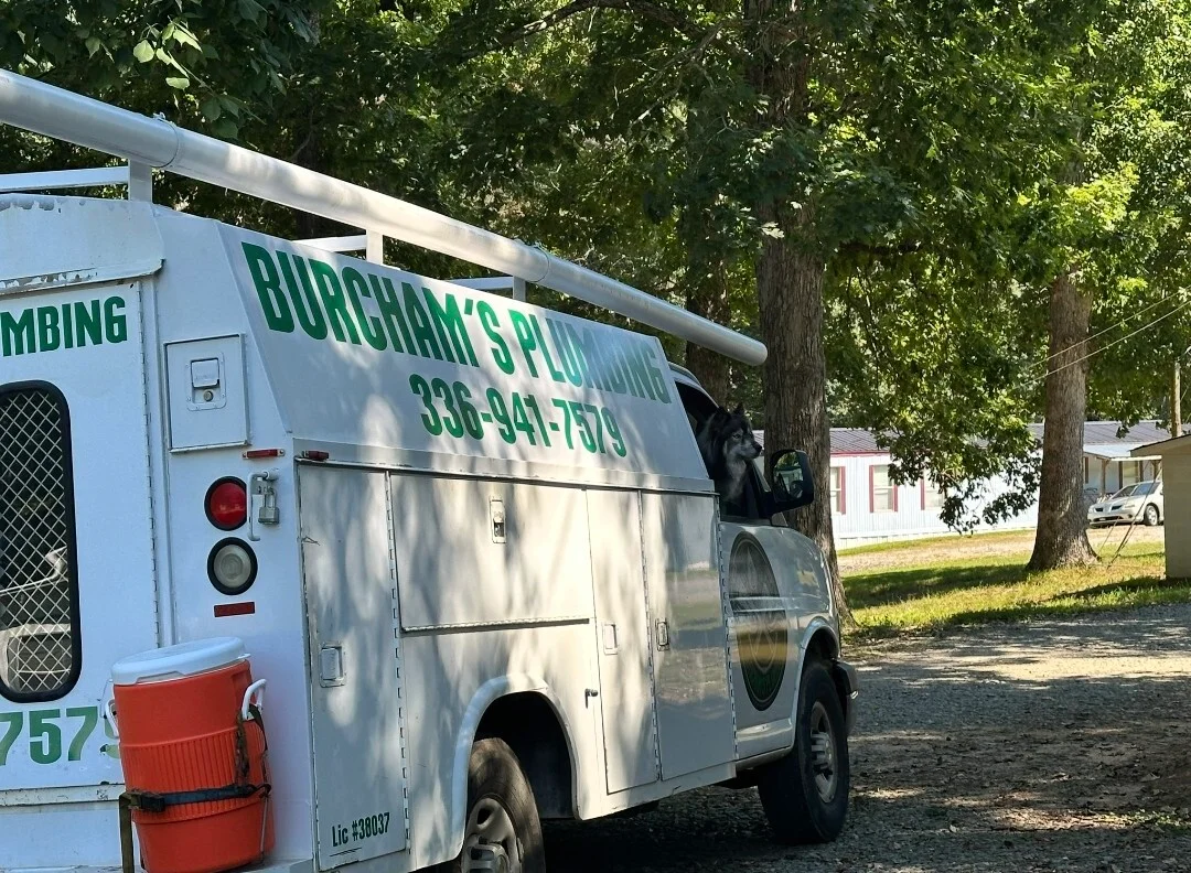 Burcham's Plumbing service truck